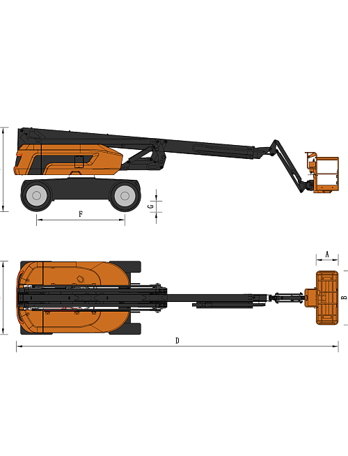 Коленчатый подъемник SKYBOOM GTZZ-25J